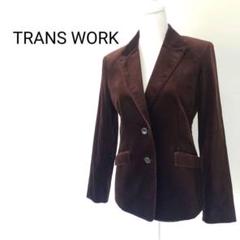 TRANS WORK ベロア ステッチ 2つボタン テーラード ジャケット