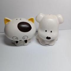 【e-8】うちのタマ知りませんか　陶器製フィギュア 置物　昭和レトロ　2個セット