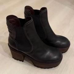 【美品】　シーバイクロエ　(22) 　ショートブーツ　サイドゴアブーツ 22cm See by Chloe(シーバイクロエ) ブーツ(レディース) - 海外