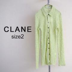 未使用品　クラネ　LADY LACE SHIRT サイズ1 ミント CLANE / クラネ： [レディース]LADY LACE SHIRT ： 18105-1102