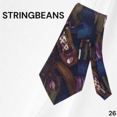 STRINGBEANS ネクタイ　USA製　花柄　ビンテージ