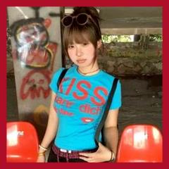 Tシャツ 原宿系 英字 S 平成ギャル Y2K ピチT ロゴ 韓国ファッション