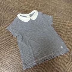 ⭐︎美品⭐︎ストライプ襟付きTシャツ 100cm