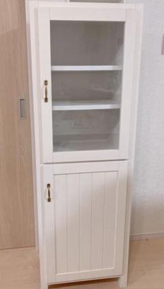 かなり美品 モモナチュラル カップボード キャビネット 食器棚 フレンチ 姫