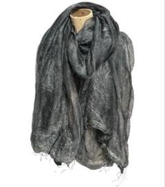 美品 ファリエロサルティ カシミヤシルク ブラック ストール フリンジ付き 人気激安 - Sarti Faliero ファリエロサルティ*カシミヤシルク