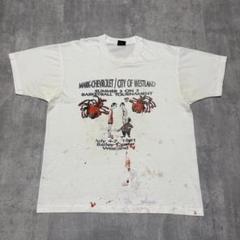90s USA製　ヴィンテージ　Tシャツ　ボロ　ペンキ　バスケットボール
