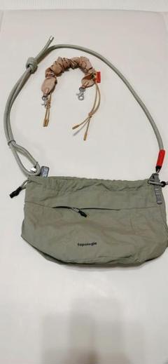 【美品】トポロジー巾着ポーチショルダーバック⭐︎ストラップ付き Topologie/トポロジー】Reversible Bucket【バッグ単体】巾着