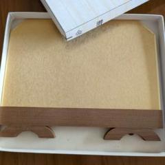 木製衝立付　色紙　４つセット　外箱付き