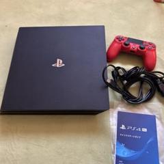 PS4 Pro 本体 赤いコントローラー付き