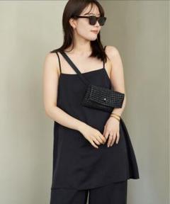 Plage プラージュ　fibril linen 混 キャミソール☆ブラック 追加》fibril linen 混 キャミソール（キャミソール）｜Plage