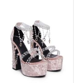 厚底 ヒール ブーツ ピンク unif マーメイドメタリック dollskill 厚底 ヒール ブーツ ピンク unif マーメイドメタリック dollskill
