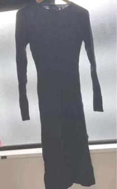 ユニクロ+j ブラックニットロングワンピース Lサイズ