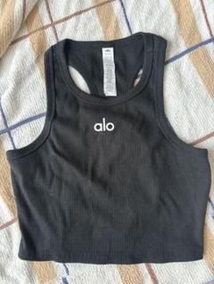 alo ブラック　黒　 タンクトップ XS ヨガウエア　キャミソール　ロゴ 2025年最新】alo yoga タンクトップの人気アイテム - メルカリ