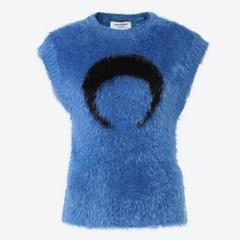 【大人気】MARINE SERRE ノースリーブニットTシャツ ノースリーブ MARINE SERRE(マリーンセル) トップス(レディース