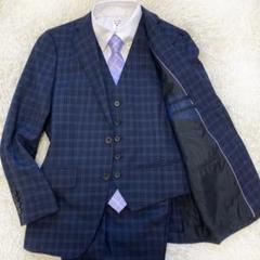 PSFA(パーフェクトスーツファクトリー)/ブルーチェック柄/3ピーススーツ 2025年最新】P.S.FA / Perfect Suit FActory 柄:チェック