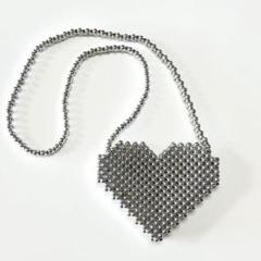 goodots. Beads heart pochette ビーズバッグ