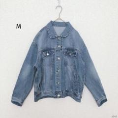 レディースコットンデニムジャケット【M】Gジャン ヴィンテージライク USED感