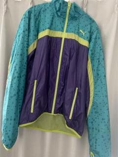 再値下げ Puma ウィンドブレーカー 青×紫×黄緑