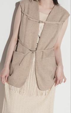 週末価格(Eaphi)front hole summer knit beige