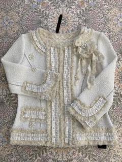 NOKO OHNO ビーズ プリーツジャケット 42 H567 美品 M 40 ノコオーノ プリーツ JKT アウター レディースの