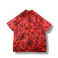 VINTAGE　シルク　半袖シャツ　サイズL相当