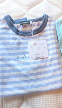 【新品】BeBe 140cmストライプ柄Tシャツ