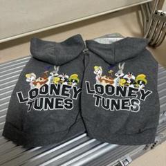 古着ルーニーテューンズTune Squad ロゴパーカーM 炭黒