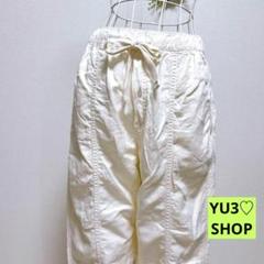 ZARAザラ サルエルパンツ S ホワイト コットン リネン
