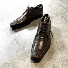 良品【KATHARINE HAMNETT】ビジネスシューズ 革靴　ロングノーズ◎