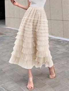 SHEIN DAZY バレンタインデー用 メッシュスカート カーキ