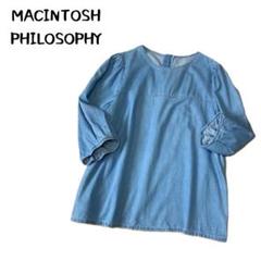 MACINTOSH PHILOSOPHY バルーンスリーブ デニム風 ブラウス