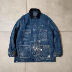 極美品】イタリヤ デニムジャケット パッチワーク ストレッチ