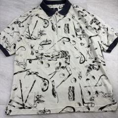 新品未使用 GIVENCHY 総柄 GG柄 ポロシャツ 半袖 刺繍ロゴ 4G