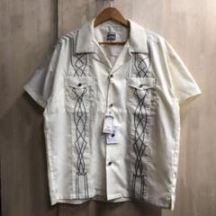 HOUSTON ヒューストン 刺繍デザインシャツ キューバシャツ 生成り XXLのサムネイル