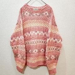 激安アウトレット処分市 | 激安通販のイーサプライ 80s ケーブルニットY425 ウール 刺繍 花柄 エルエルビーン LLBean トップス