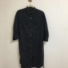 アーバンリサーチ☆ブラックシャツワンピース☆七分袖
