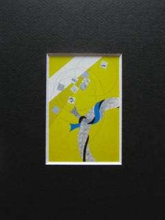 横前裕子、【源氏物語抄朧月夜】、希少な画集画、新品高級額・額装付