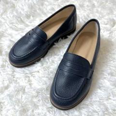 【美品】　リーガル　ウォーカー　コインローファー　22.5㎝ レザー　ネイビー Regal Walker ローファー 幅広EEE（146WAH） | 靴のリーガル
