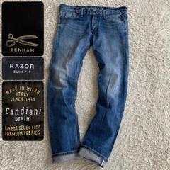 DENHAM RAZOR SLIM FIT 31 Candiani製　セルビッチ Denham Men Razor Slim Fit Denim Jeans 31 x 31 Blue Button