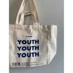 ◆youth ロゴ トートバッグ ビッグサイズ キャンバス 大容量 きなり 白