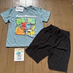 120㎝新品 ポケモン　パジャマ＆シールワッペンセット