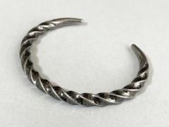 シルバー バングル ブラック加工 美品