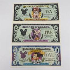 ディズニーダラー 5枚セット $1 $5 $10 Disney Dollars