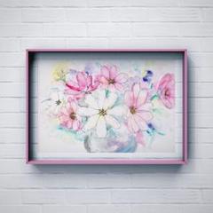 ルイ様お取り置き コスモス 秋桜 絵画 原画 油絵 ルイ様お取り置き コスモス 秋桜 絵画 原画 油絵