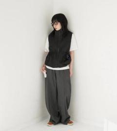 新品】common gull products 真ん中なスラックス ストライプ 新品】common gull products 真ん中なスラックス ストライプ メンズ