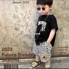 キッズ　上下セット　セットアップ　子供服　ヒョウ柄　男の子　120