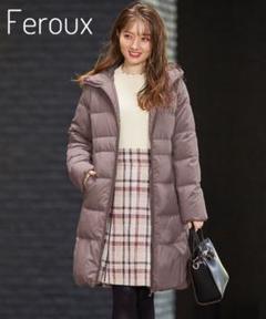 フェルゥ　Feroux 　エレガンスジュエルロング ダウン　21,890円 Feroux（フェルゥ）の「エレガンスダウン ビジュー付（ダウン