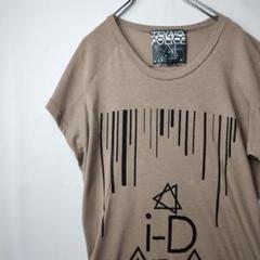 【TEKNOPOLICE　半袖TシャツM　茶】 古着ニューウェーブロング