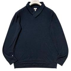 美品/XL ARMANI COLLEZIONI ニット ストレッチ ネイビー