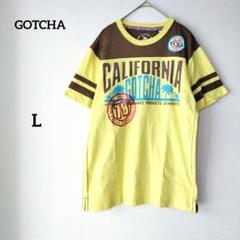 GOTCHA ガッチャ 半袖 プリント Tシャツ イエロー サーフィン L